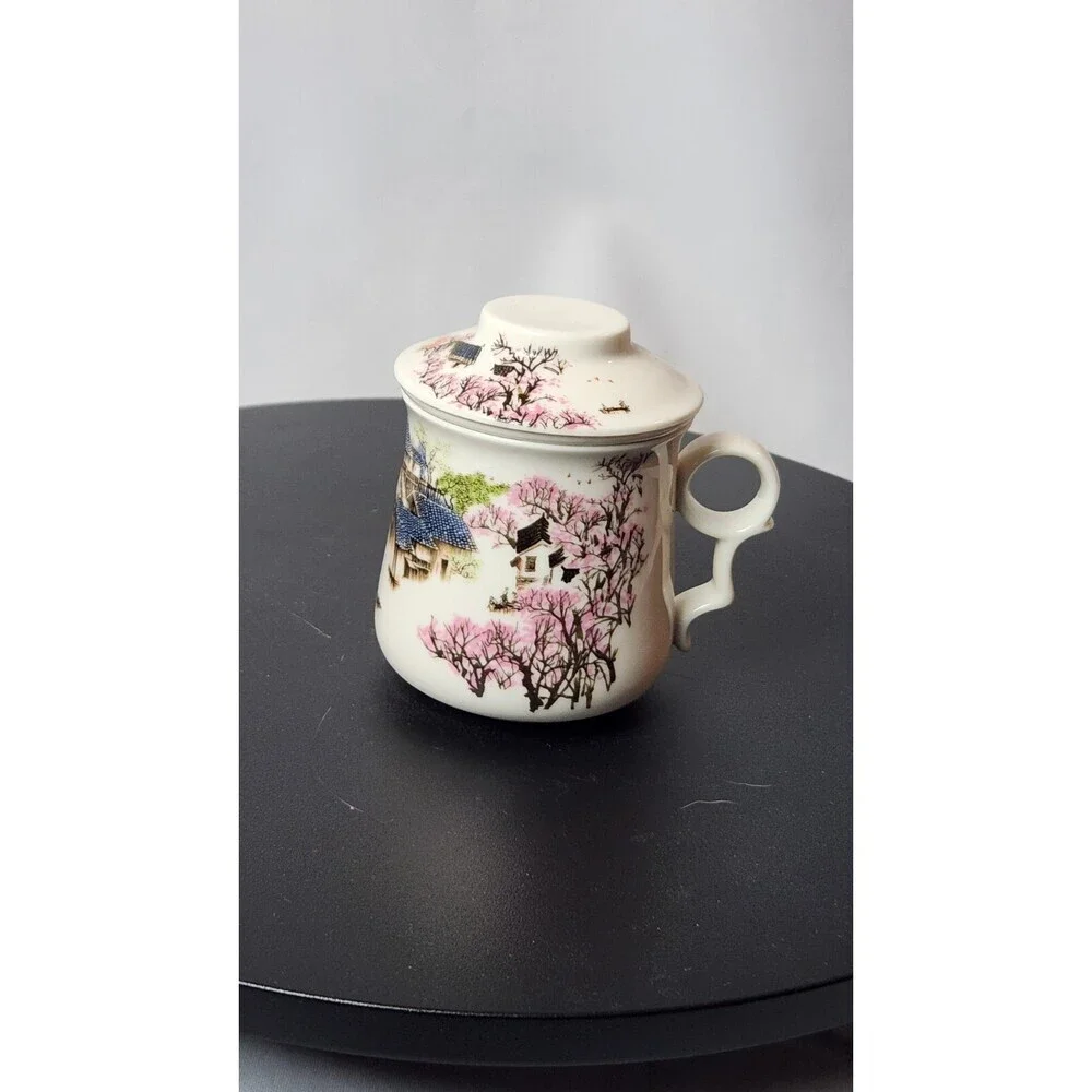 TEANAGOO Japanese Tea-Mug with Strainer and Lid, 13.7 OZ,  Portable...
